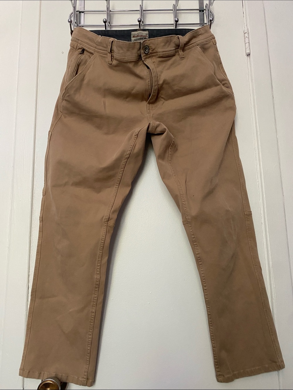 Weatherproof Men's Khaki Slim Straight Chinos